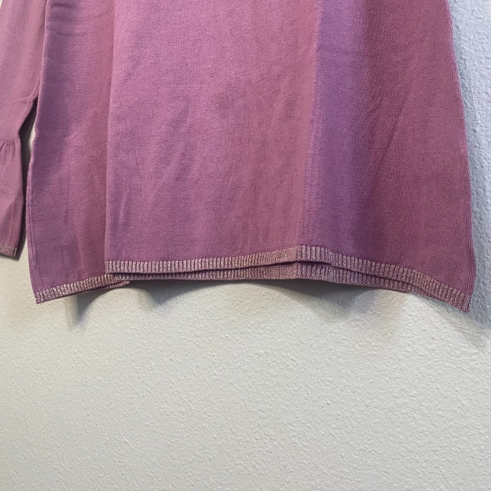 NWT Diane Gilman 2X Wine colored Long sleeve shirt. w58 - Picture 4 of 11